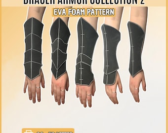 Fantasy-Armschienen Schnittmuster aus EVA Foam – 5 Designs | Cosplay & LARP (PDF)