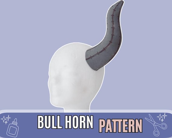 Corna di toro fai da te, corna da cosplay, corna da costume, corna di schiuma, LARP, fauno, modello di cucito per costume da pelliccia (articolo digitale / - Italia