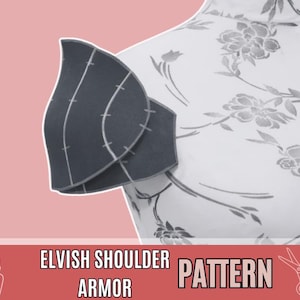 Elvish Shoulder Armor Pattern, Eva Foam Cosplay Template, DIY Costume Armor, LARP Shoulder Armor, Digital PDF Download
