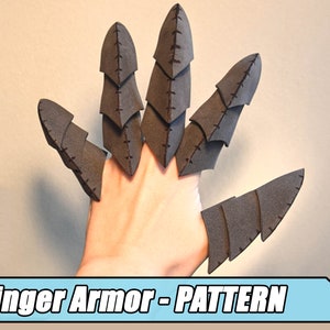 DIY segmented finger armor / cosplay armor / costume armor/ medieval armor / larp pattern for EVA Foam (Digital PDF)
