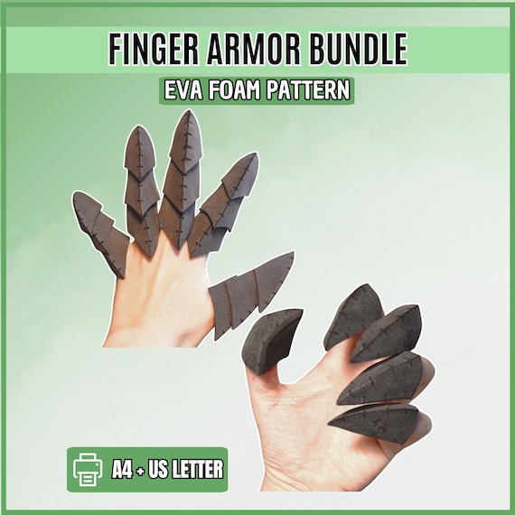 DIY Klauen Schnittmuster / Finger Rüstung / Cosplay Rüstung / Kostüm Rüstung /Mittelalter Rüstung/ Larp / EVA Foam (Digitaler Artikel / PDF)