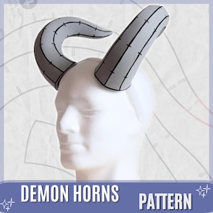 DIY Cosplay Horns Pattern, Dragon, Devil, Fawn, Larp, EVA Foam Template, Digital Download / PDF