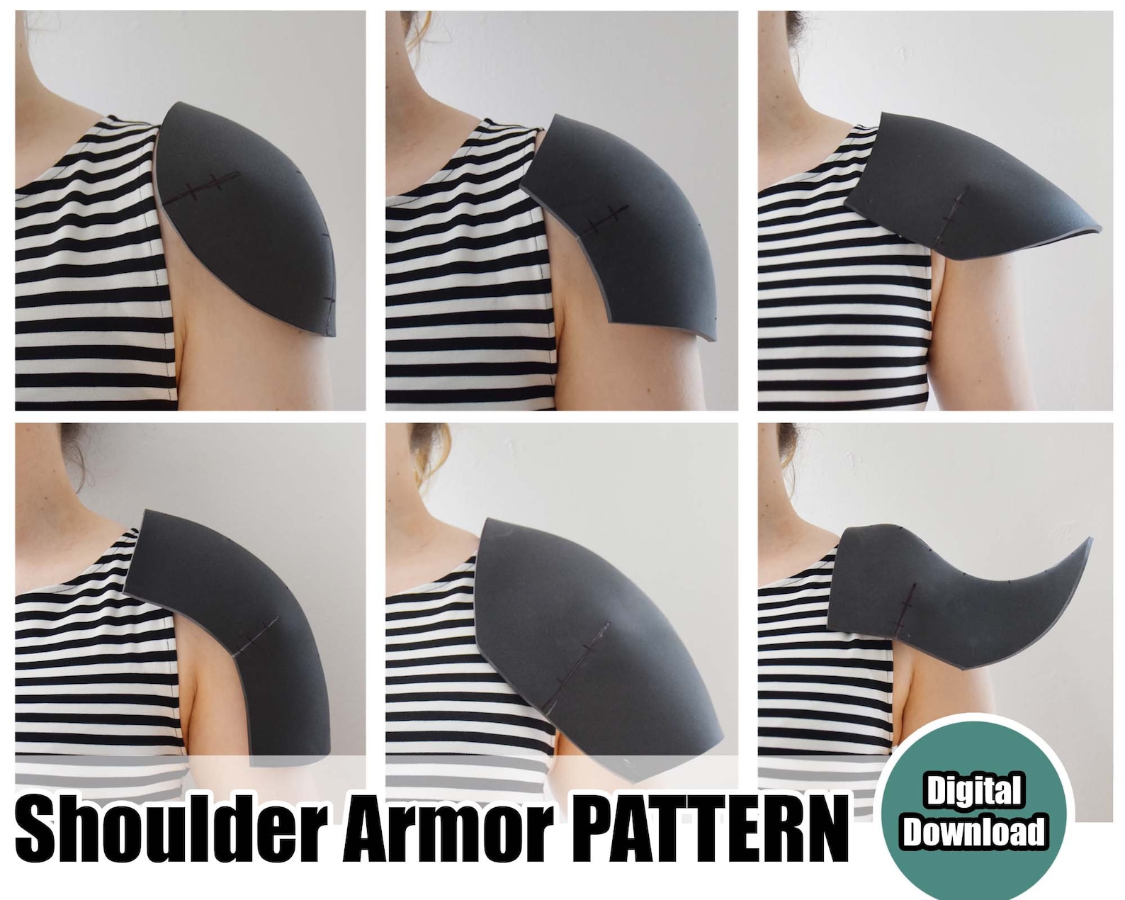 Cosplay / Larp Shoulder Armor / Pauldron Pattern Collection Etsy