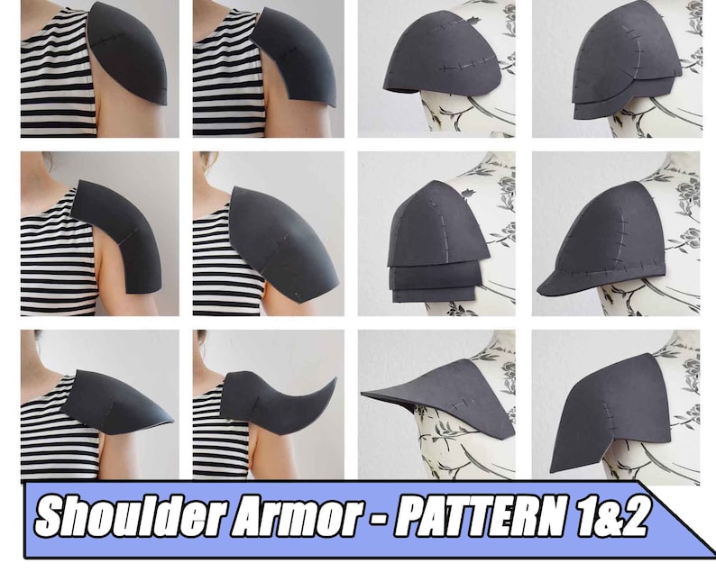 Shoulder / Pauldron Armor Pattern Collection 1&2 Fantasy Etsy UK