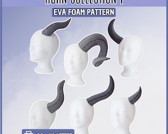 DIY Cosplay Hoorns / Drakenhoorns / Duivelshoorns / LARP / Faun / Fursuit Naaipatroon (Digitaal item / PDF)