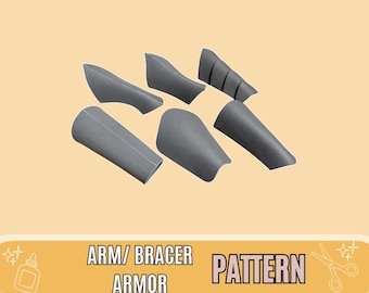 DIY Foam Bracer Armor Pattern, Arm Armor Template, Cosplay Arm Pattern, Medieval Armor Bracer, Ren Faire, Digital Download
