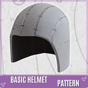 DIY Basic Helmet Pattern / Larp Pattern / Medieval Pattern/ Cosplay Helmet /foam helmet template / Armor Helmet  (Digital PDF)