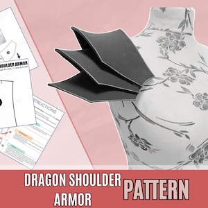 Dragon Shoulder Armor EVA Foam Pattern | Fantasy Cosplay & LARP Pauldrons (PDF)