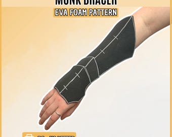 Mönch-Armschienen Schnittmuster aus EVA Foam | Fantasy Cosplay & LARP (PDF)