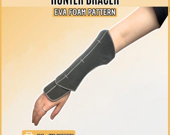 Jäger Armschienen Schnittmuster, EVA Schaumstoff Schnittmuster für Cosplay Armschiene, PDF Download