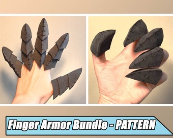 DIY foam claws pattern / finger armor / cosplay armor / costume armor / medieval armor / larp / fursuit pattern for EVA Foam (Digital PDF)