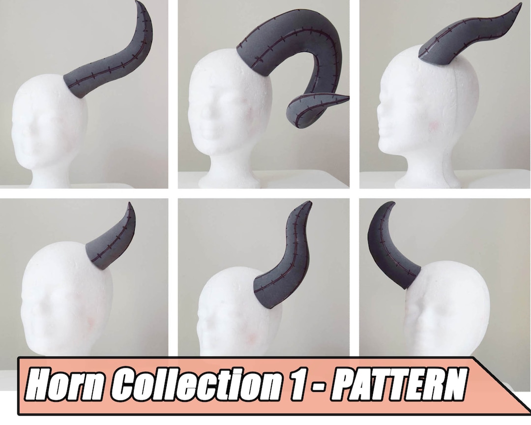 DIY Foam Horn Pattern Collection / Cosplay Horns / Dragon Etsy
