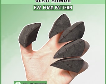DIY foam claws pattern / finger armor / cosplay armor / costume armor / medieval armor / larp / fursuit pattern for EVA Foam (Digital PDF)