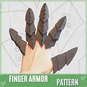 DIY segmented finger armor / cosplay armor / costume armor/ medieval armor / larp pattern for EVA Foam (Digital PDF)