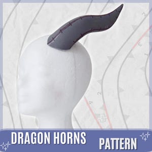 DIY Dragon horns / cosplay horns / costume horns / foam horns pattern/ eva foam template / larp / fawn / fursuit pattern  (Digital PDF)