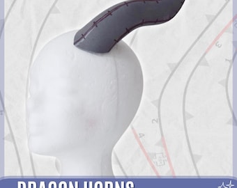 DIY Dragon horns / cosplay horns / costume horns / foam horns pattern/ eva foam template / larp / fawn / fursuit pattern  (Digital PDF)