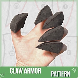 Patrón de garra DIY / Armadura de dedos / Armadura de cosplay / Armadura de disfraz / Armadura medieval / Larp / Espuma EVA (Artículo digital / PDF)