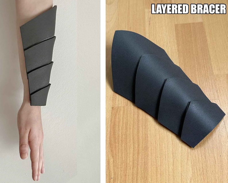 DIY Foam Bracer Armor Pattern Arm Armor Template Cosplay Arm Etsy