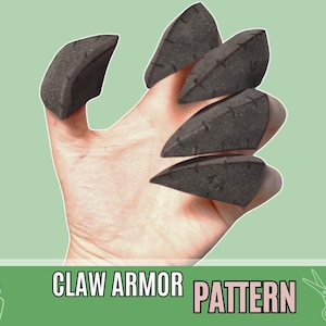 DIY foam claws pattern / finger armor / cosplay armor / costume armor / medieval armor / larp / fursuit pattern for EVA Foam (Digital PDF)