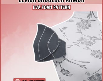Elvish Shoulder Armor Pattern, Eva Foam Cosplay Template, DIY Costume Armor, LARP Shoulder Armor, Digital PDF Download