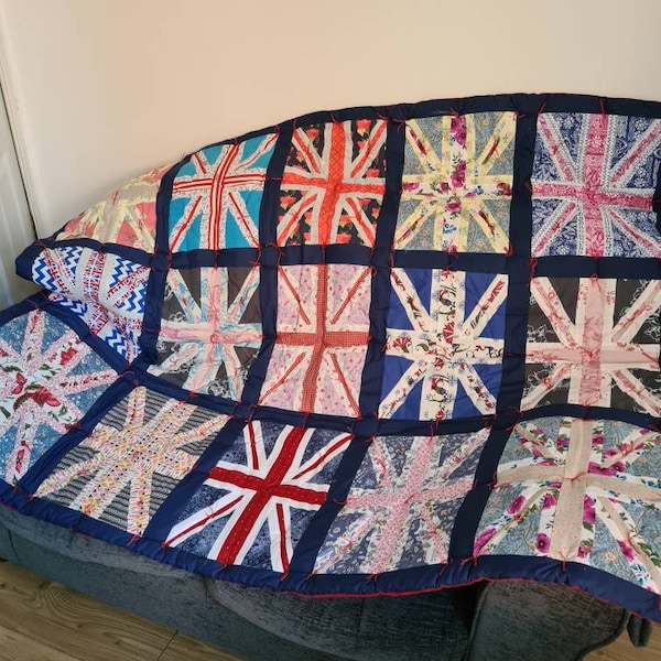 Union Jack Blanket Etsy