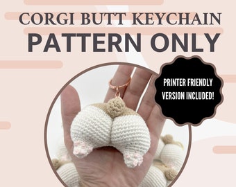 Adorable Amigurumi Crochet Pattern - Corgi Booty PDF - DIY Stuffed Toy Tutorial - Beginner-Friendly Instructions - Instant Download