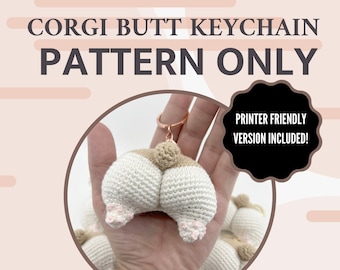 Amigurumi Corgi Booty Crochet Pattern: DIY Stuffed Toy (PDF)