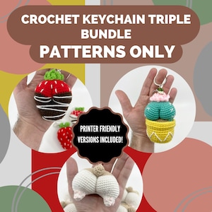 Adorable Amigurumi Crochet Pattern - Keychain Bundle PDF - DIY Stuffed Toy Tutorial - Beginner-Friendly Instructions - Instant Download