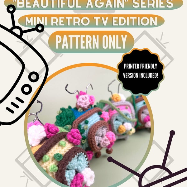 Adorable Amigurumi Crochet Pattern - Mini TV PDF - DIY Stuffed Toy Tutorial - Beginner-Friendly Instructions - Instant Download