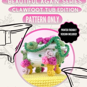 Adorable Amigurumi Crochet Pattern - Clawfoot Tub PDF - DIY Stuffed Toy Tutorial - Beginner-Friendly Instructions - Instant Download