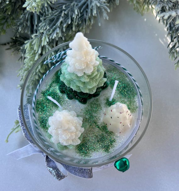 3D Candle/ Christmas Trees/ Christmas Candle/ Soy Candle/ Gift for Teacher, Coworker, Friend, Family, Mom, Teacher, Secret Santa/ Christmas