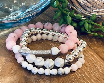 Soft Pink Bracelet Stack