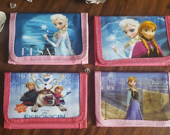 Monedero, Cartera para niña Frozen Pink Princess - Elsa - Anna - Kristoff - Sven - Olaf