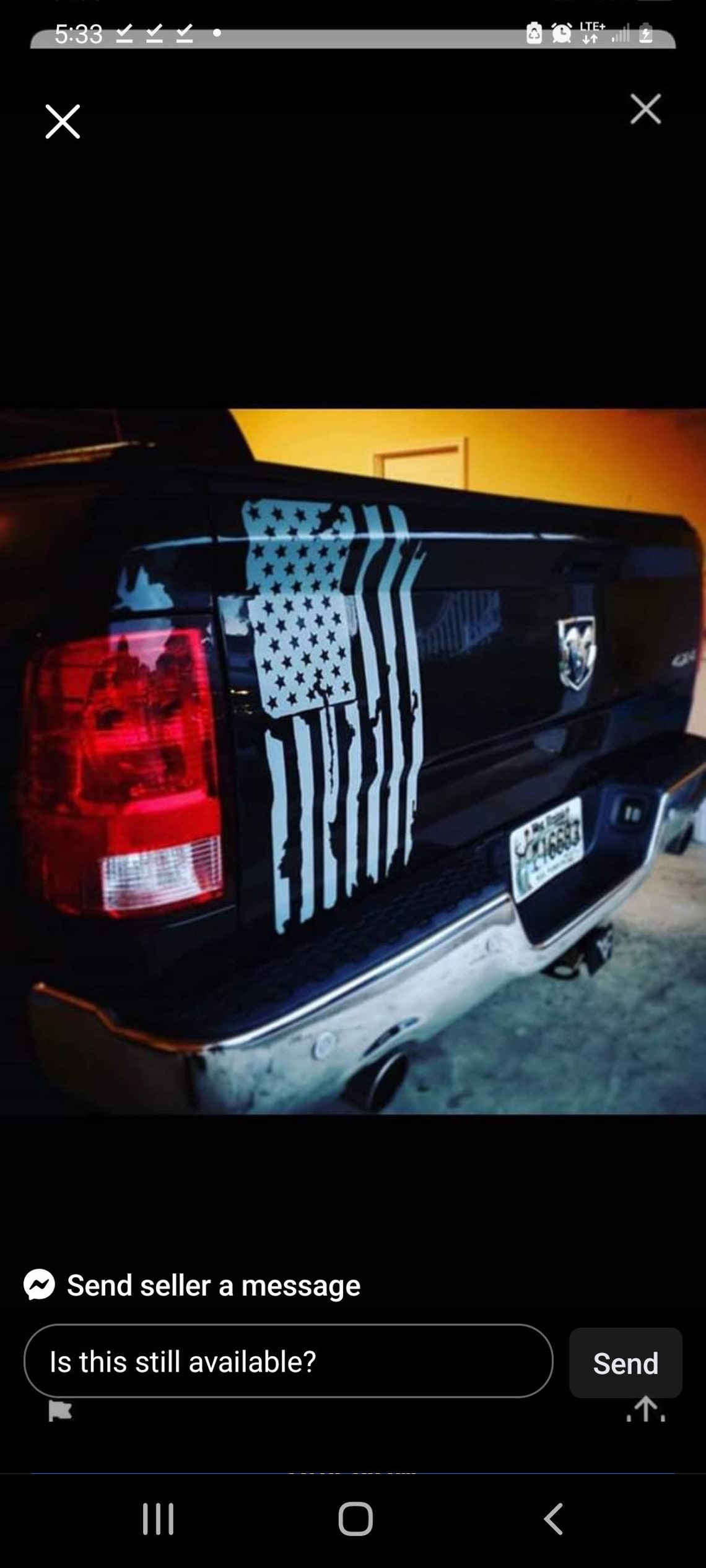Distressed American Flag Truck Bed Decal - Etsy