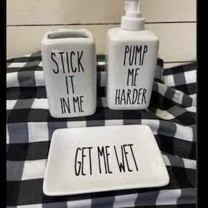 Funny bathroom dispenser decals