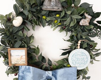 Easter Wreath Attachment Kit: Tomb, Bunny, Sign, Egg, Bow