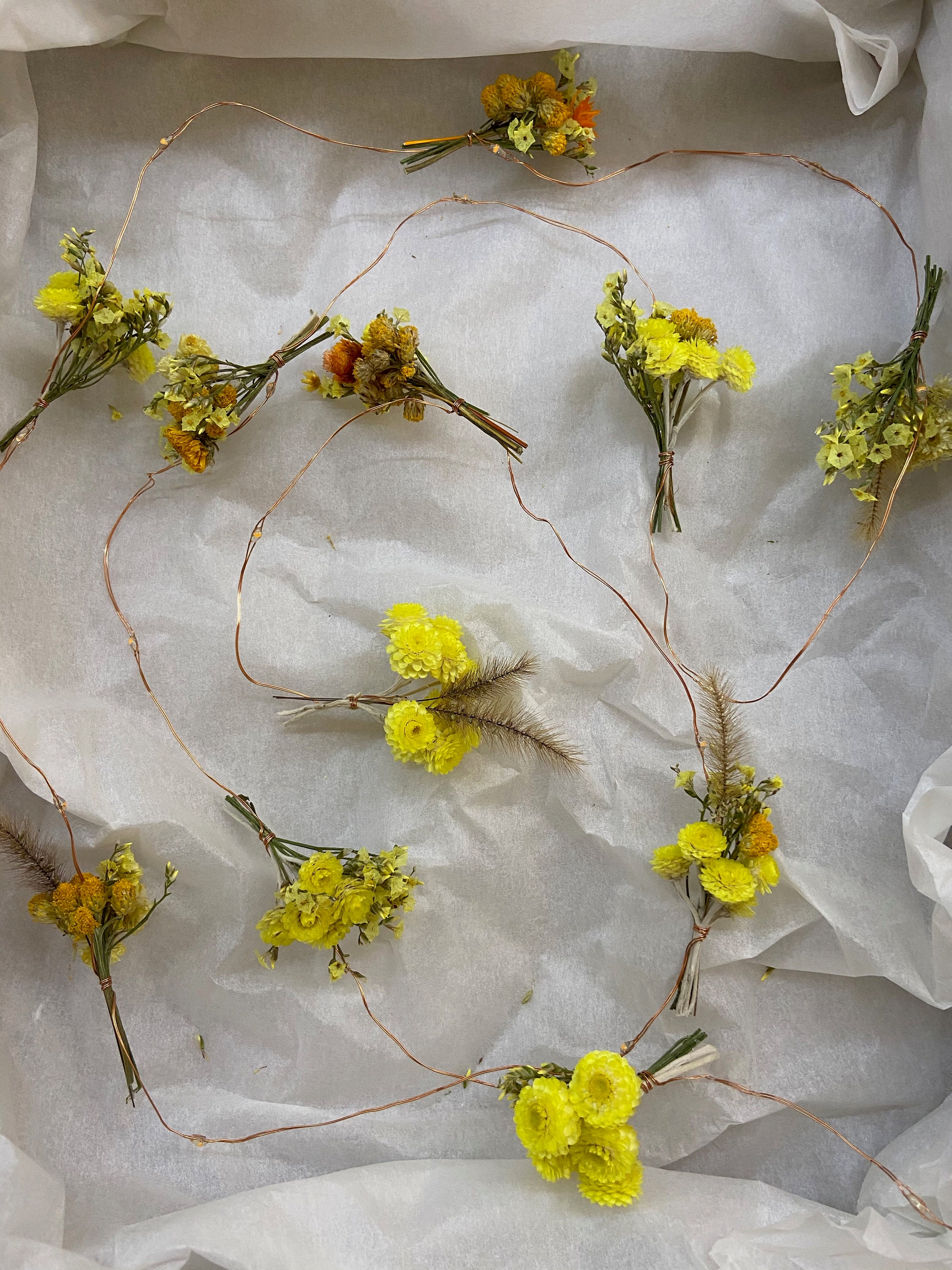 Guirlande Lumineuse et Fleurs Séchées