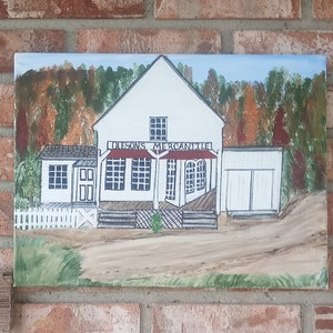 Oleson's Mercantile from Little House on the Prairie painting