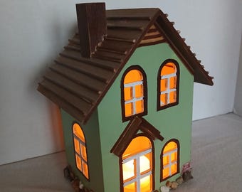 Indoor Birdhouse Knick Knack (Battery Powered Tea Light NOT included)