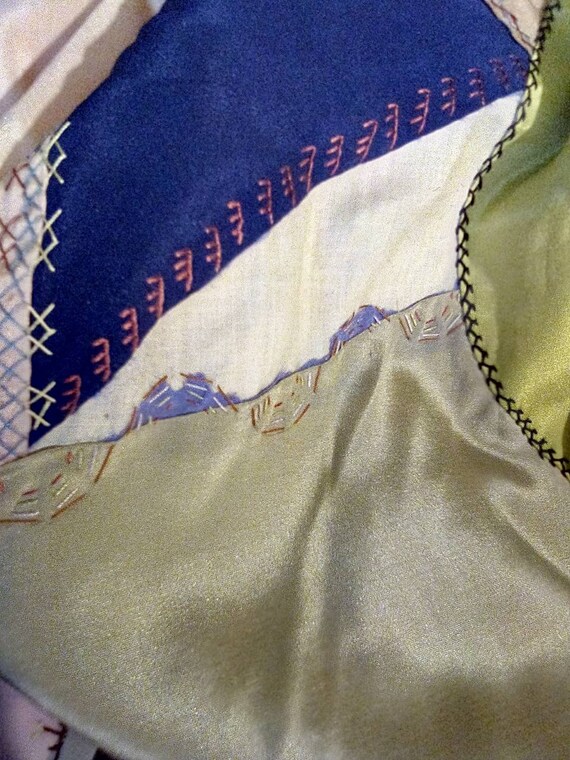 Silk Patchwork Robe with Amazing Detailed Stitch Desi… - Gem