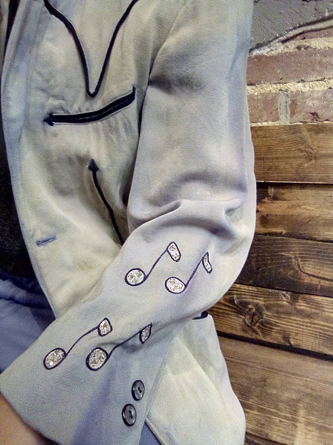 Nudie Suit Style 1940's/50's Rhinestone Cowboy Music Note Design/ Gross