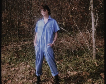 Vintage Dickies Light Blue Coveralls: 1980s Grunge Painter