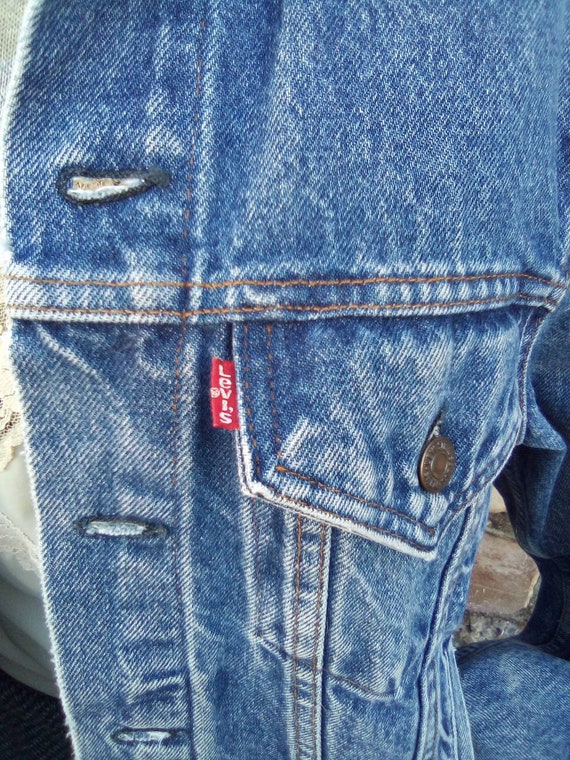 Levi's 1980's Snap Up Trucker Denim Jean Jacket - image 5