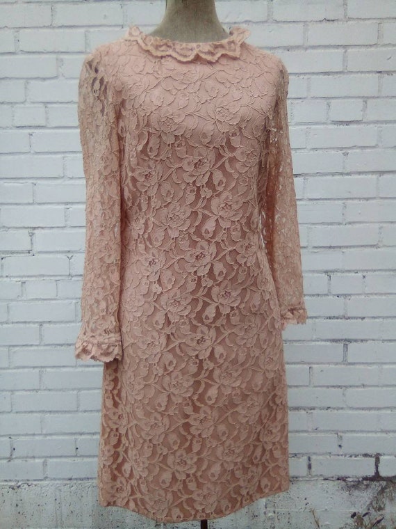 Lacey Peach "Henry-Lee" Dress/ Vintage Original R… - image 3