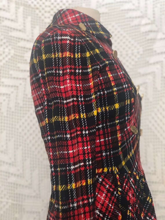 Tartan Plaid 1960s Geoffrey Beene Designer Dress - image 8