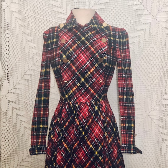 Tartan Plaid 1960s Geoffrey Beene Designer Dress - image 10