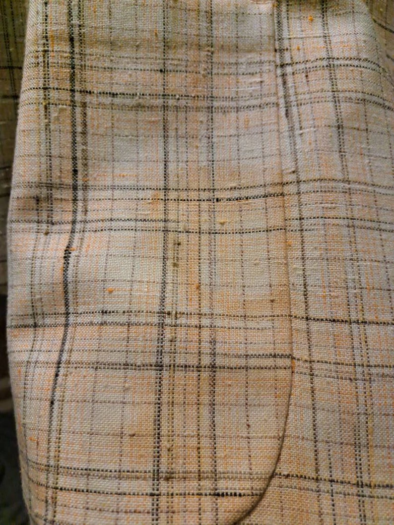 Plaid Pierre Cardin Brand Suit Coat with Pockets/Dapper Dress Coat/ Button Down Closure/1970's/ Vintage Sports Coat zdjęcie 10