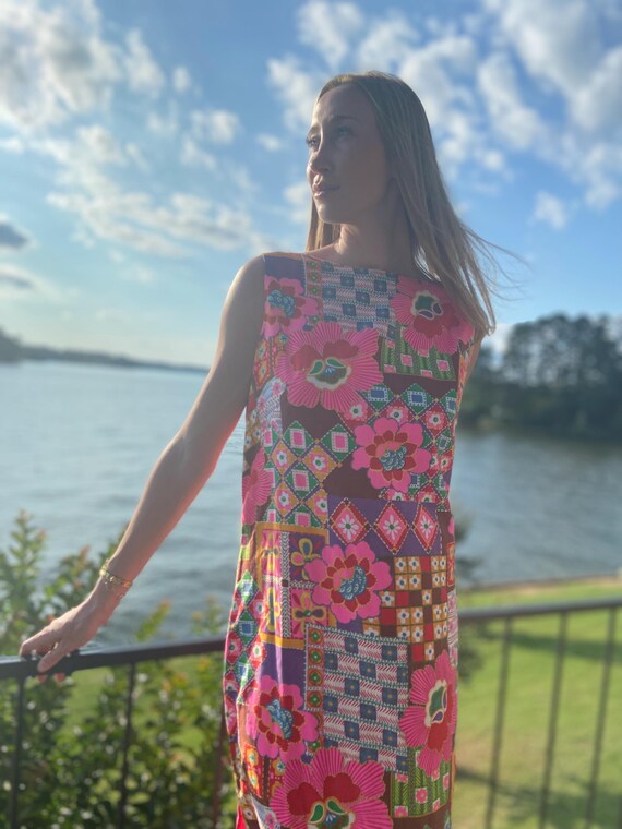 Psychedelic Flower Power Patchwork Collage Print … - image 7