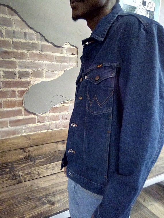 Wrangler Denim Deep Blue Jacket /Trucker Jacket 1… - image 10