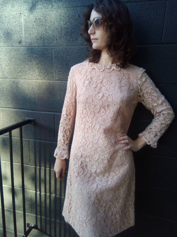 Lacey Peach "Henry-Lee" Dress/ Vintage Original R… - image 1